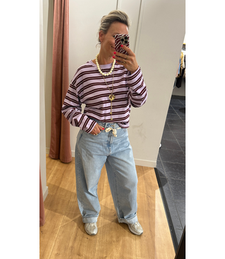 Catwalk Junkie Striped Long Sleeve - Lavender Frost