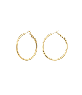 Basic Hoops Oorbellen 4cm - Gold