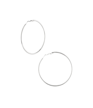 Basic Hoops Oorbellen 6cm - Silver
