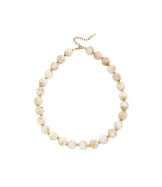 Ketting Marble Beads - Beige
