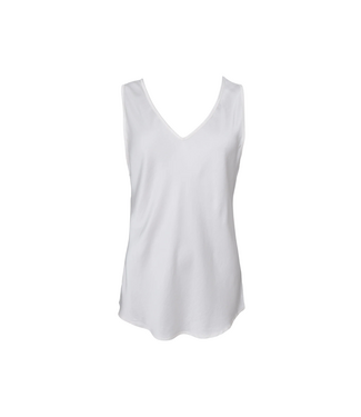 Black Colour Mabel Double V-Neck Top - Off White