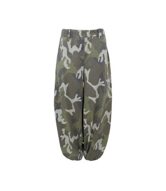 Black Colour Ally Balloon Pant - Army Camouflage