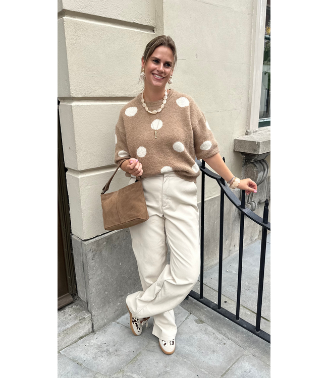 Nukus Beverly Pants PU - Sand