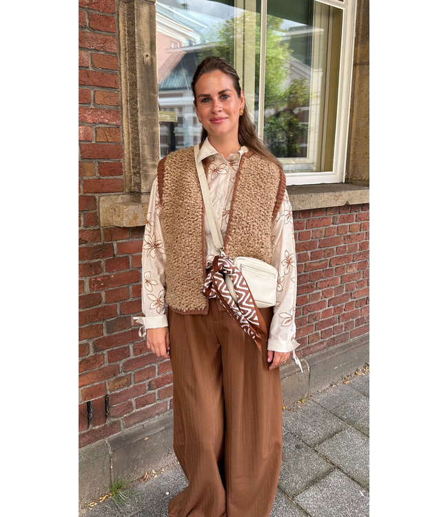 Nukus Lana Gilet - Toffee/Espresso