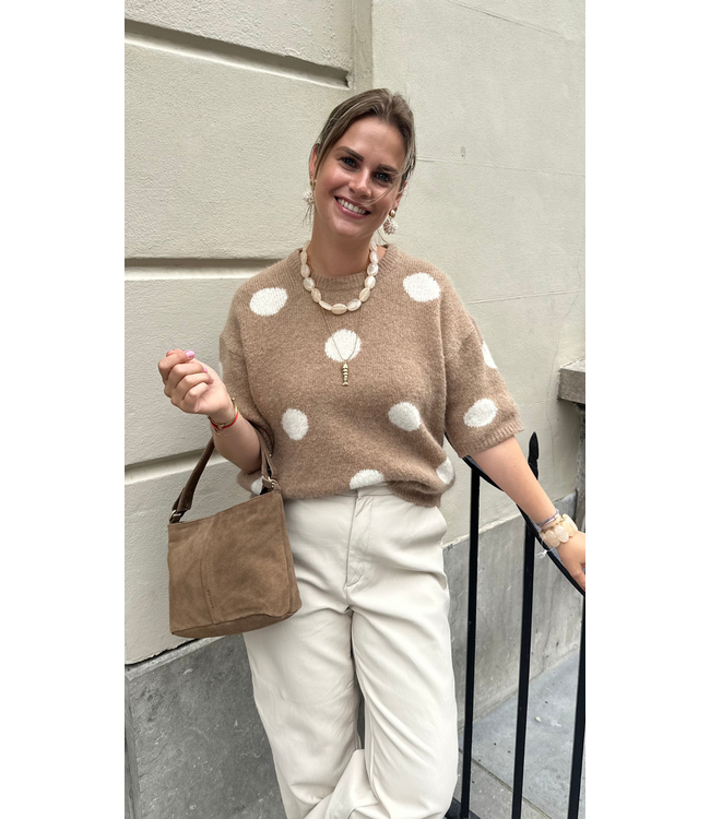 Nukus Lara Pullover Dots - Taupe