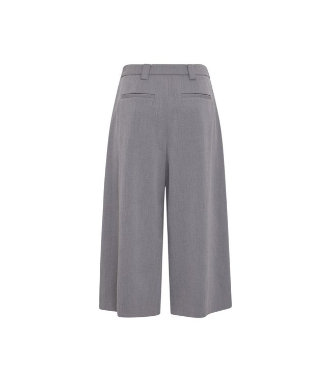 Moss Copenhagen Maryla High Waist Culotte Pants - Grey Melange