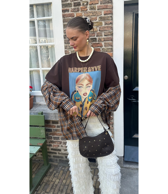 Harper & Yve Melina Longsleeve - Muted Moss Check
