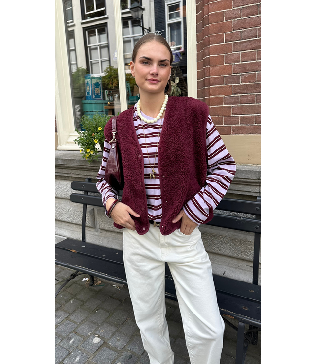 Catwalk Junkie Teddy Bodywarmer - Merlot