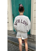 Catwalk Junkie Oversized Graphic Sweater - Light Grey Melange