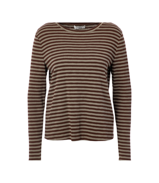JcSophie Prisca T-Shirt - Brown/Sage Stripes