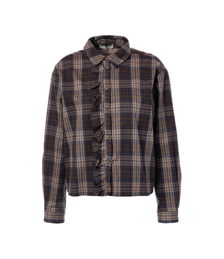 JcSophie Parole Blouse - Blue/Sand Check