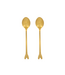 Zusss Coffee Spoons Heart Set of 2 - Gold