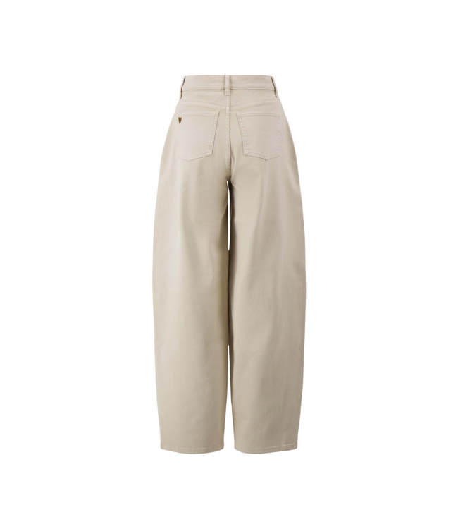 Zusss Barrel Trousers with Stretch - Soft Sand