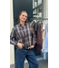 JcSophie Parole Blouse - Blue/Sand Check