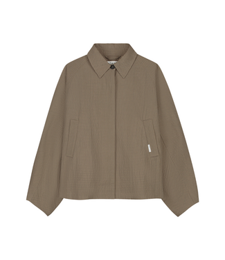 Catwalk Junkie Check Cape Jacket - Mountain View
