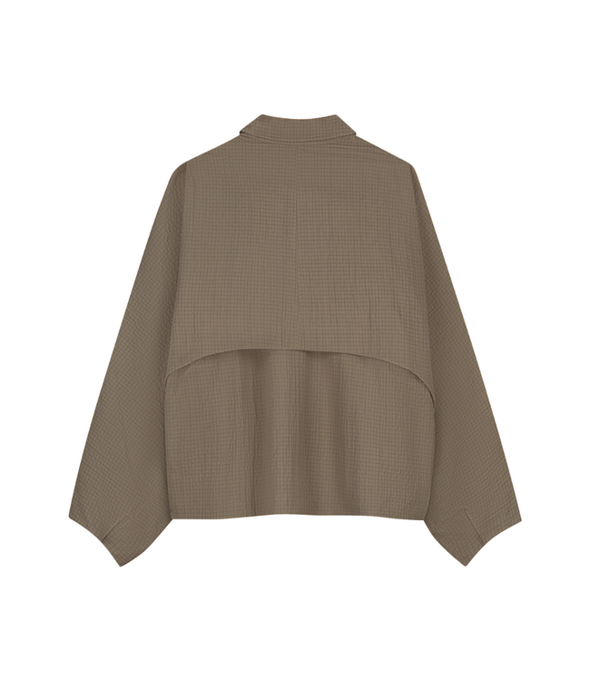Catwalk Junkie Check Cape Jacket - Mountain View