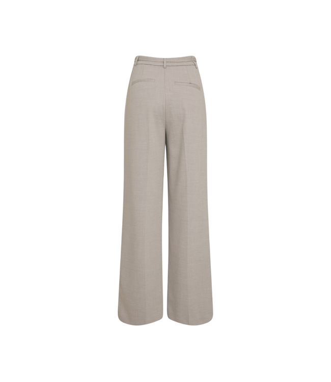 MSCH COPENHAGEN Marceli High Waist Pants Long - Warm Light Grey Melange