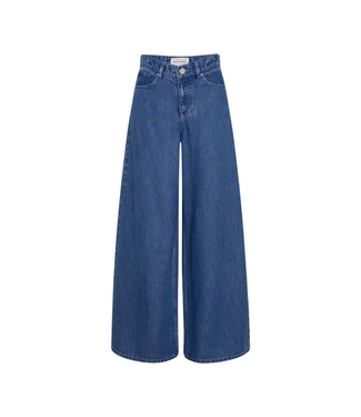 MSCH COPENHAGEN Ago Rue Wide Pants Long - Mid Blue Wash