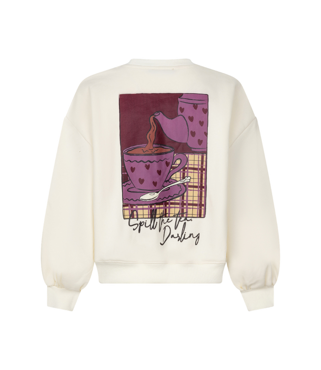 Ydence Sweater Spill The Tea - Ecru