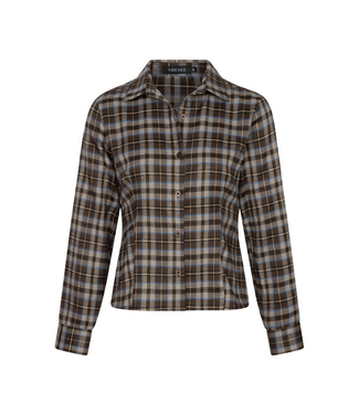 Ydence Blouse Tamila - Brown/Check Blue