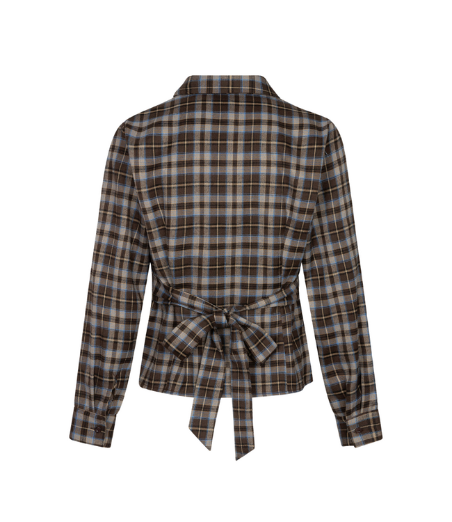 Ydence Blouse Tamila - Brown/Check Blue