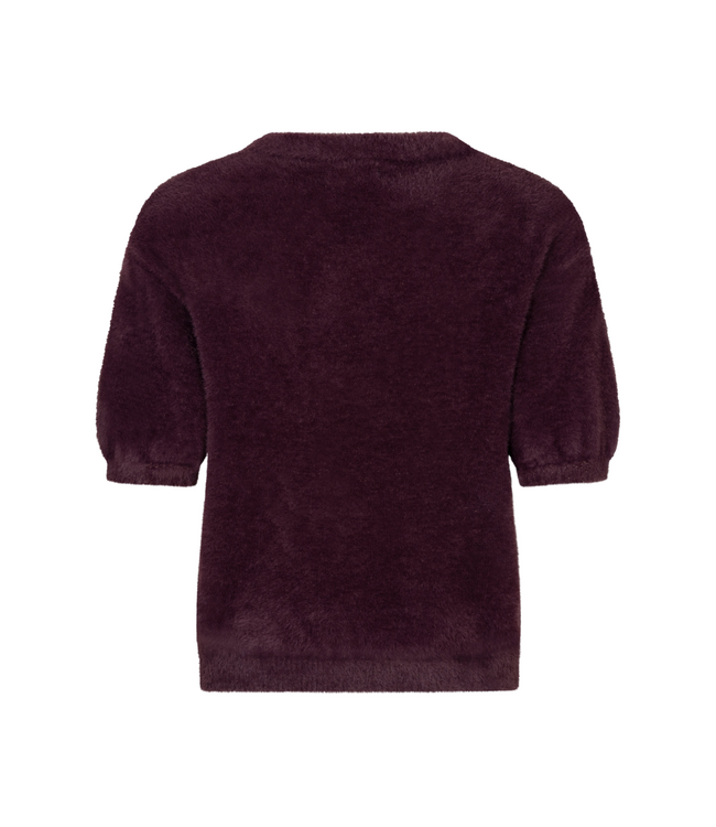 Ydence Knitted Top Mary - Aubergine