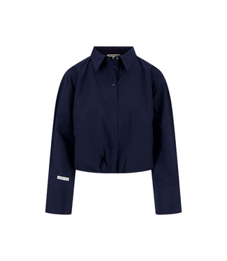 Zusss Balloon Blouse Long Sleeve - Dark Navy