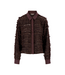 Zusss Feather Blouse Long Sleeve - Dark Choco
