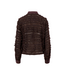 Zusss Feather Blouse Long Sleeve - Dark Choco