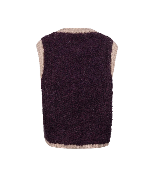 Nukus Lana Gilet - Cherry/Taupe