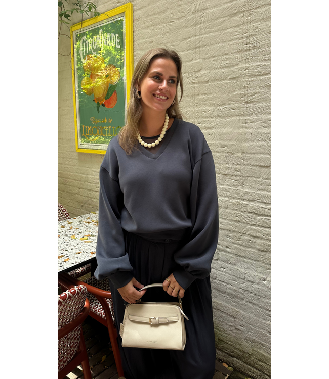 MSCH COPENHAGEN Brionna Ima Q V Sweatshirt - India Ink