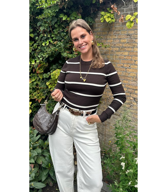 MbyM Turbanova Knit - Java Mix Stripe