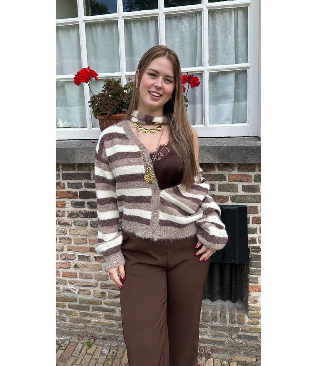 Ydence Cardigan Goldie - Taupe