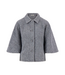 Zusss Woolly Cape Jacket - Grey Melange