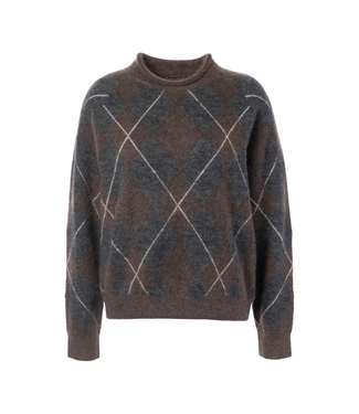 JcSophie Rimini Sweater - Small Brown Argyle