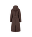 Zusss Long Padded Coat with Belt - Dark Choco