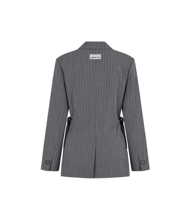 Harper & Yve Anina Blazer - Grey Pinstripe