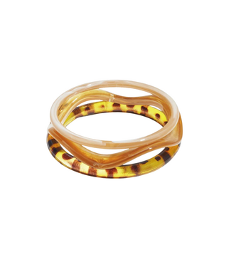Armbandenset Lotte - Brown/Ecru