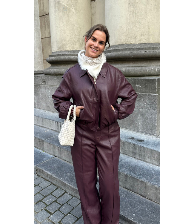 Nukus Dominique Jacket Pu - Cherry