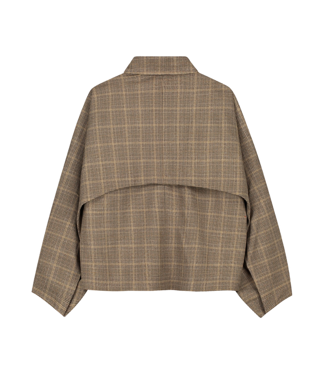 Catwalk Junkie Check Cape Jacket - Caramel