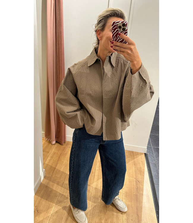 Catwalk Junkie Check Cape Jacket - Mountain View