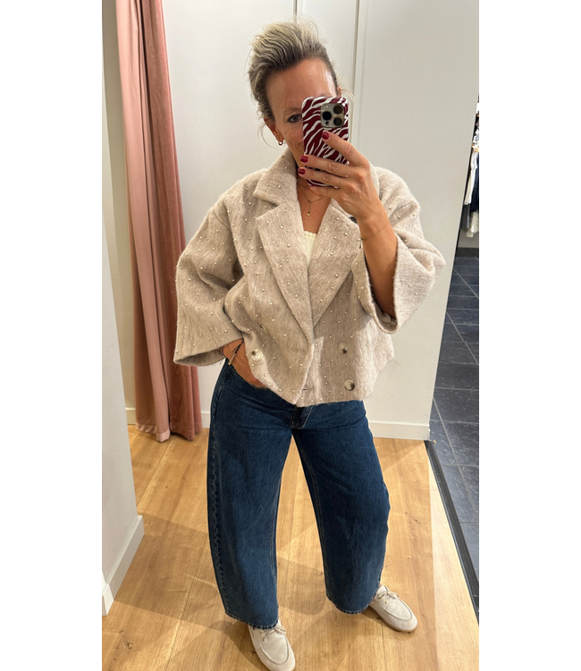 Nukus Danique Jacket Pearls - Sand