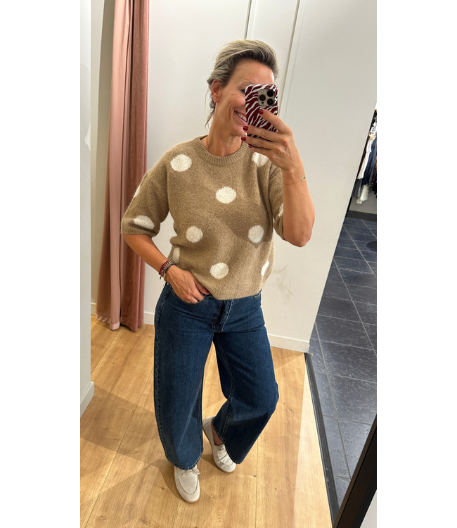 Nukus Lara Pullover Dots - Taupe