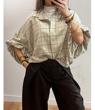 Blouse Fien - Beige/Grey