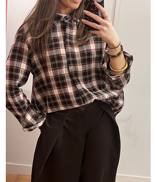 Blouse Maud - Black/Red