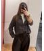 Color Club Blouse Maud - Brown/Blue