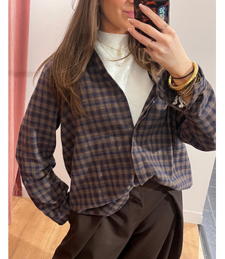 Blouse Maud - Brown/Blue