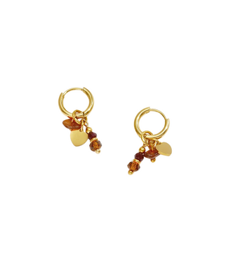 Oorbellen Belle - Gold/Brown