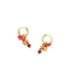 Oorbellen Belle - Gold/Red