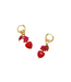 Oorbellen Saar - Gold/Red